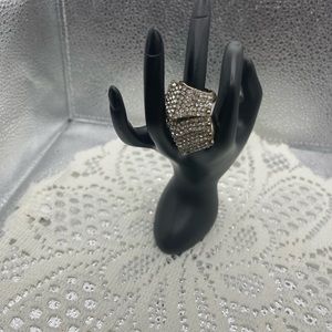 Vintage Crystal Armor Finger ring